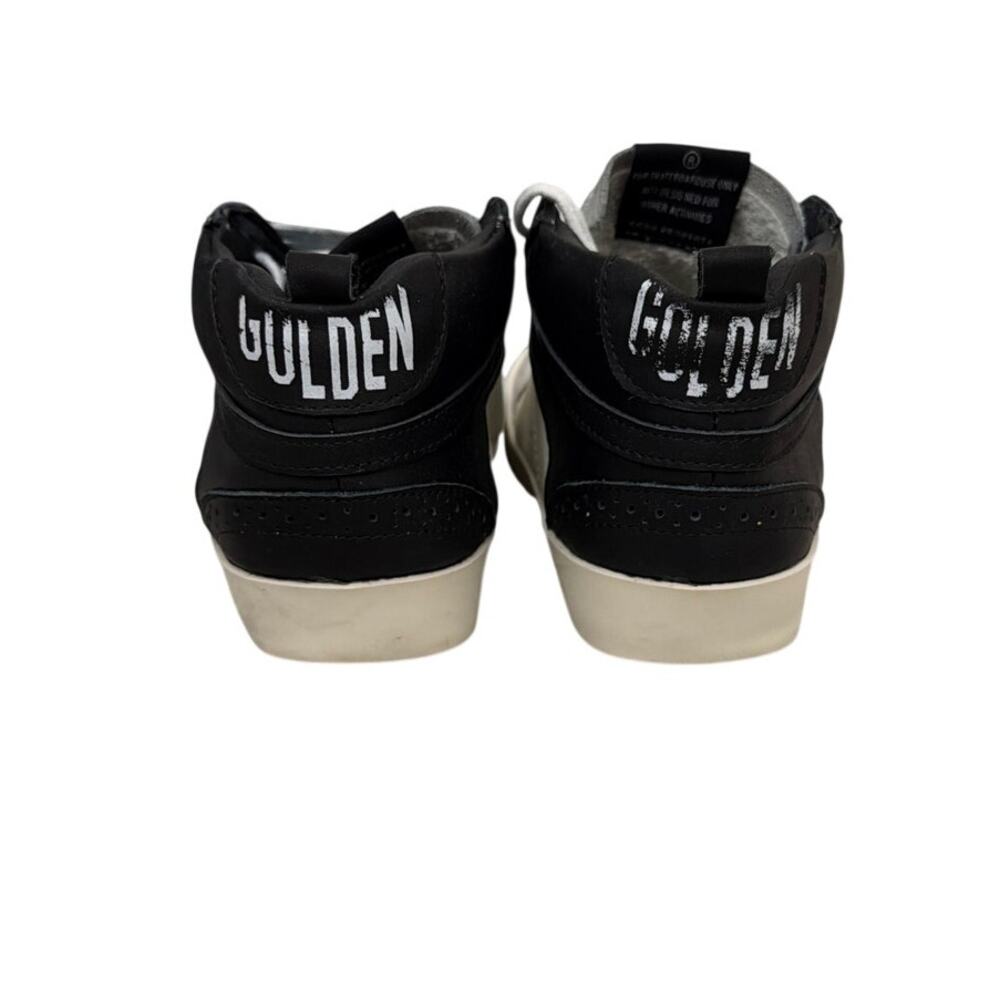 Golden Goose Shoes Mid Star Black White Gray Suede Leather Sneakers Women's 8 - Picture 2 of 6